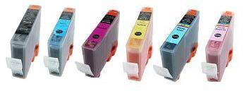 
	Canon CLI -8 Compatible Cartridges Full of 6 (WITH CHIPS) (Black/Cyan/Magenta/Yellow/Photo Cyan/Photo Magenta)
