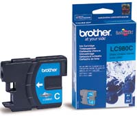 Original Brother LC980C Cyan Inkjet Cartridge
