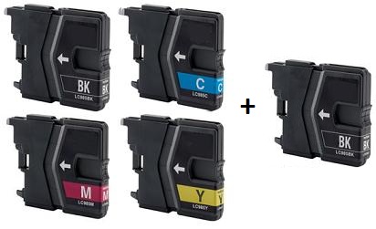 Brother LC985 Full Set of Compatible Inks Black/Cyan/Magenta/Yellow + EXTRA BLACK