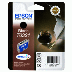 Original Epson T0321 Black Ink Cartridge