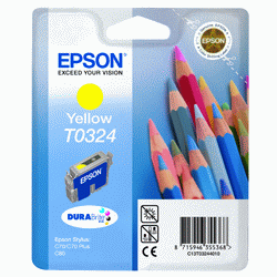 Original Epson T0324 Yellow Ink Cartridge
