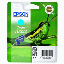 Original Epson T0332 Cyan Ink Cartridge