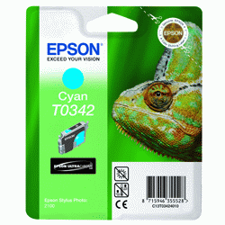 Epson Original T0342 Cyan Ink Cartridge
