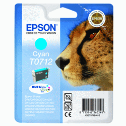 Original Epson T0712 Cyan Ink Cartridge