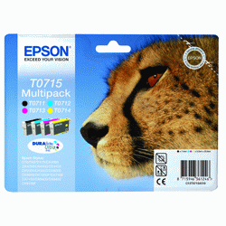 Epson Original T0715 Ink Cartridge Multipack BCMY

