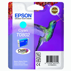 Epson Original T0802 Cyan Ink Cartridge
