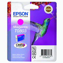 Original Epson T0803 Magenta Ink Cartridge