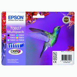 Original Epson T0807 Ink Cartridge Multipack