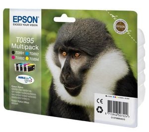 Epson Original T0895 Ink Cartridge Multipack. Contains Black/Cyan/Magenta/Yellow
